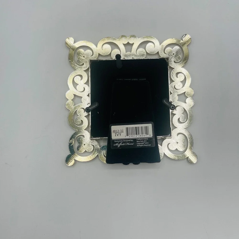 Sheffield Home Wedding Collection 3x3 Picture Frame Cream Enamel Faux Pearl